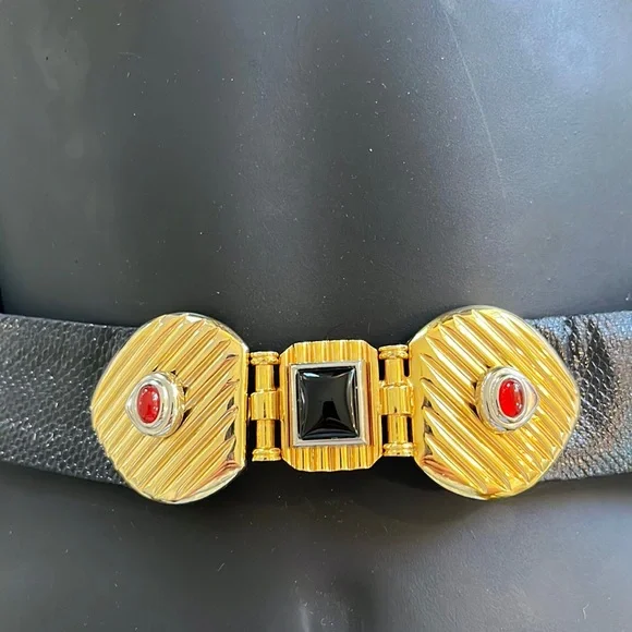 Judith Leiber Semi Precious stones belt Judith Leiber Semiprecious Stone Snake Belt main image 2